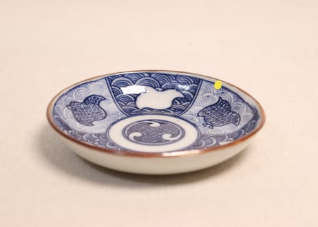 明治後期～大正銅判千鳥図小皿②小ニュウ