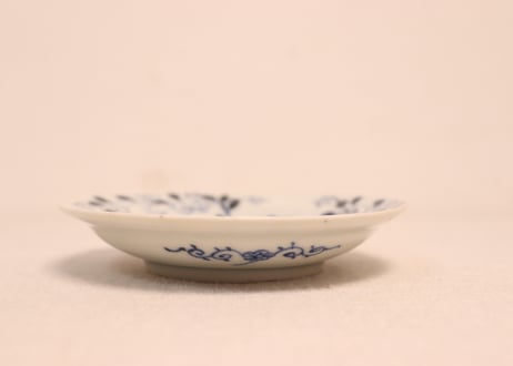 江戸幕末染付鉄線図小皿①