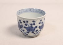 江戸幕末染付六方梅図向付②濃いめ