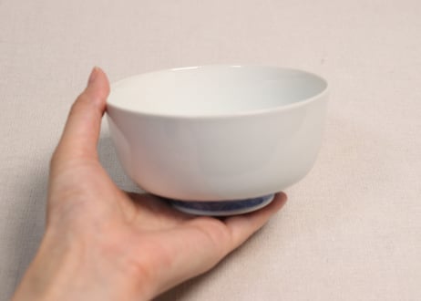 江戸幕末染付四君子図蓋茶碗