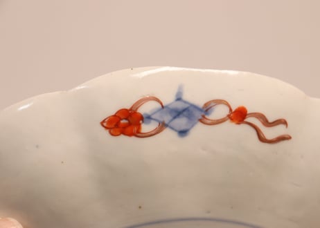明治前期色絵松竹梅図7寸皿①