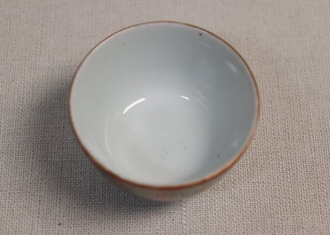 明治前期色絵屋敷と花図煎茶碗　5客組