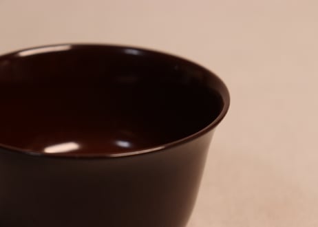 総茶蒔絵霊芝と松梅図箸洗い椀　5客組