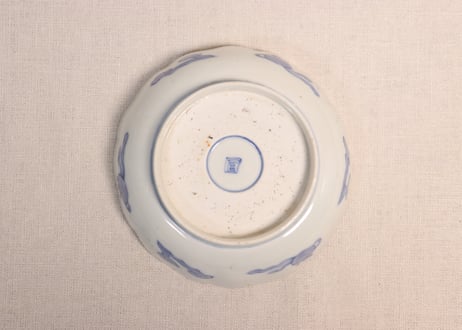 明治前期色絵三方に柘榴図なます皿