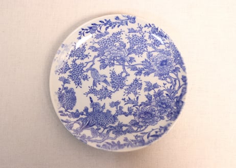 明治後期～大正銅判花鳥図7寸皿①