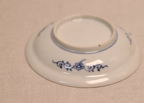 江戸幕末染付鉄線図小皿①