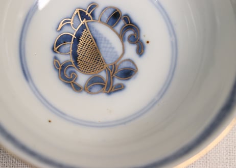 明治前期色絵龍と鳳凰図通り物蓋茶碗