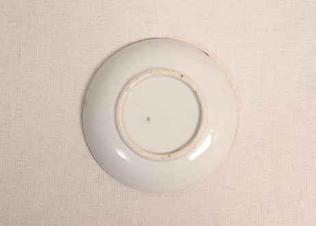 明治後期~大正銅判鶴丸図小皿