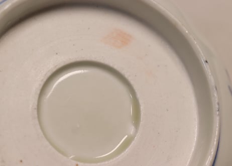 明治前期色絵菊と牡丹図なます皿