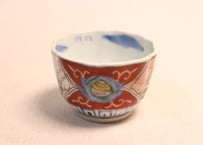 江戸幕末色絵宝珠と牡丹に青玉図向付