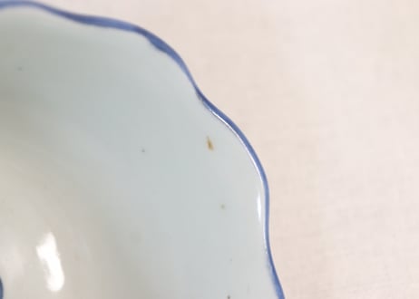 江戸後期染付柳に宝図大向付①