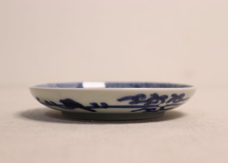 江戸幕末染付微塵唐草図小皿②窯傷