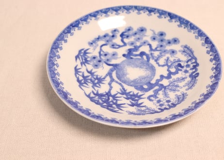 明治後期~大正銅判松竹梅図6寸皿