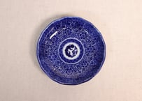 明治前期紙刷鉄線花散らし図小皿①