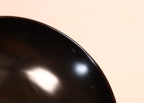 内黒外赤黒蒔絵蛤図吸物椀①汚れ