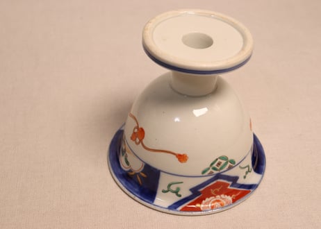 明治前期色絵花と瓢箪図盃洗