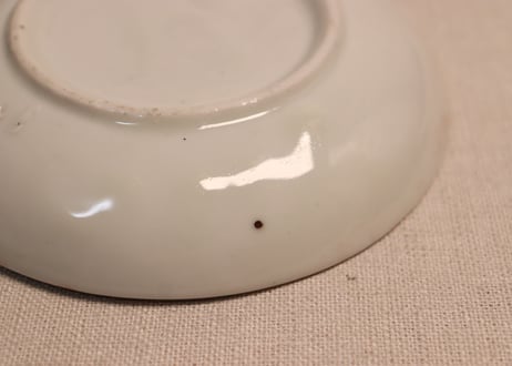 大正~昭和戦前色絵松鶴図小皿①