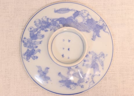 明治後期～大正銅判布袋様と唐子図蒸茶碗①