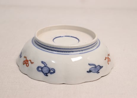 明治前期色絵御簾とくす玉図なます皿①