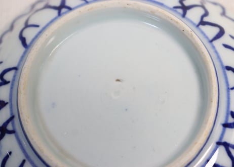 明治前期染付網手文小皿