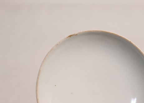 江戸中期色絵若松と草花に鈴虫図蓋茶碗②金彩擦れ