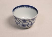 江戸幕末染付なずな文図向付②黒点