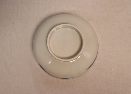 明治後期～大正吹墨金彩富士に菊図8寸鉢