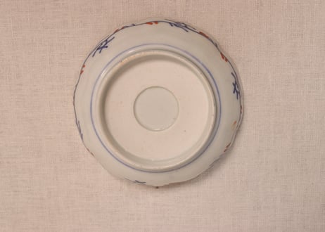明治前期色絵菊と牡丹図なます皿
