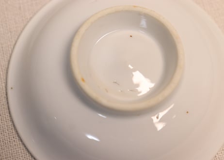 江戸幕末染付菊図小皿②窯傷