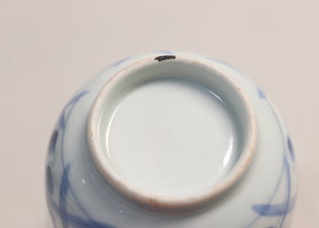 江戸幕末染付六方梅図向付①淡め