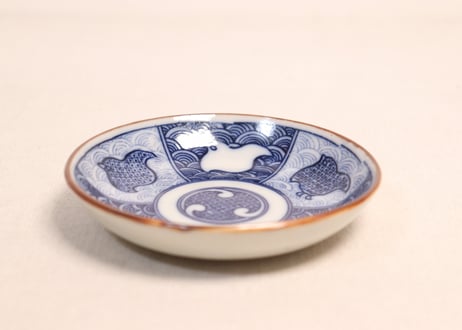 明治後期～大正銅判千鳥図小皿①