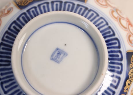 明治前期色絵龍と鳳凰図通り物蒸茶碗