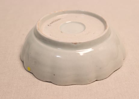 江戸後期染付草花割絵図なます皿②ノミホツ