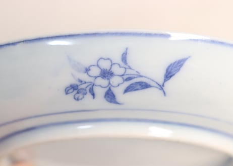 明治後期~大正銅判夜桜花見図6寸皿①
