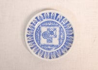 明治後期～大正銅判剣先放射文図小皿