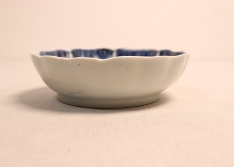 江戸後期染付草花割絵図なます皿①フリモノ