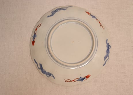 明治前期色絵松竹梅図7寸皿①