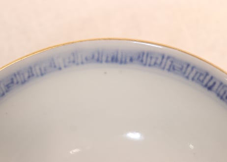 明治前期色絵菊図蓋茶碗