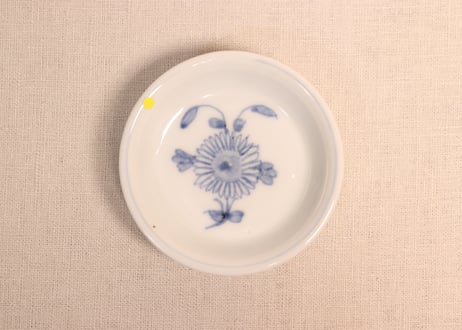 江戸幕末染付菊図小皿④小ニュウ