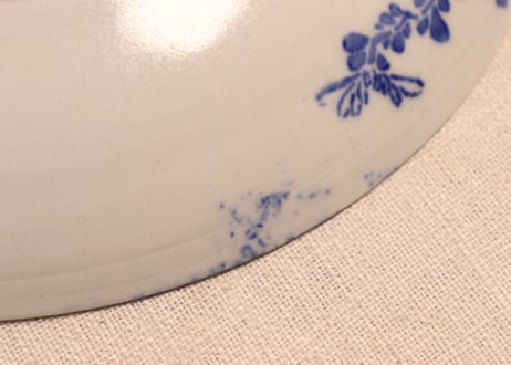 明治後期～大正銅判花鳥図7寸皿④柄違い,かたつき