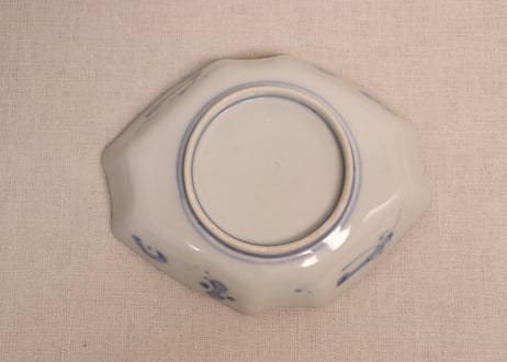 明治前期色絵竹梅図菱形皿②ノミホツ