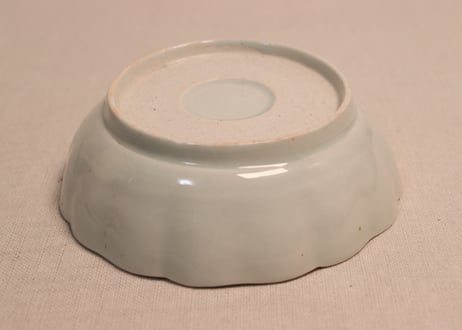 江戸後期染付草花割絵図なます皿③ノミホツ,フリモノ,少かたつき