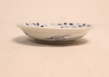 江戸幕末染付鉄線図小皿②裏側柄違い