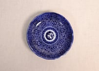 明治前期紙刷鉄線花散らし図小皿②少かたつき