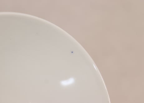 明治後期～大正染付渦巻図蓋茶碗