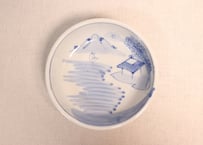 大正～昭和戦前染付山水図うどん鉢