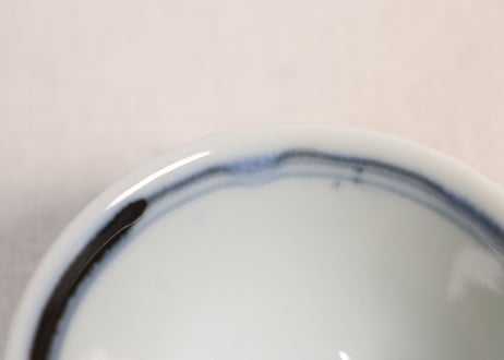 明治前期染付六方剣先図向付