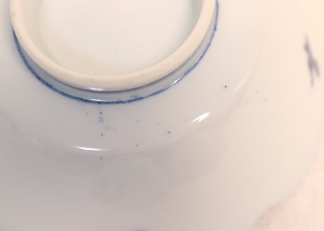 大正～昭和戦前染付芙蓉手草花図小鉢