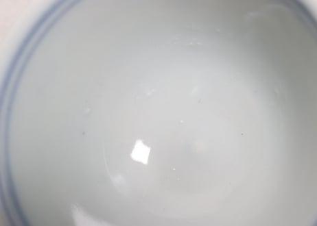 明治前期染付六方剣先図向付