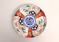 明治前期色絵三方に松竹梅図7寸皿①